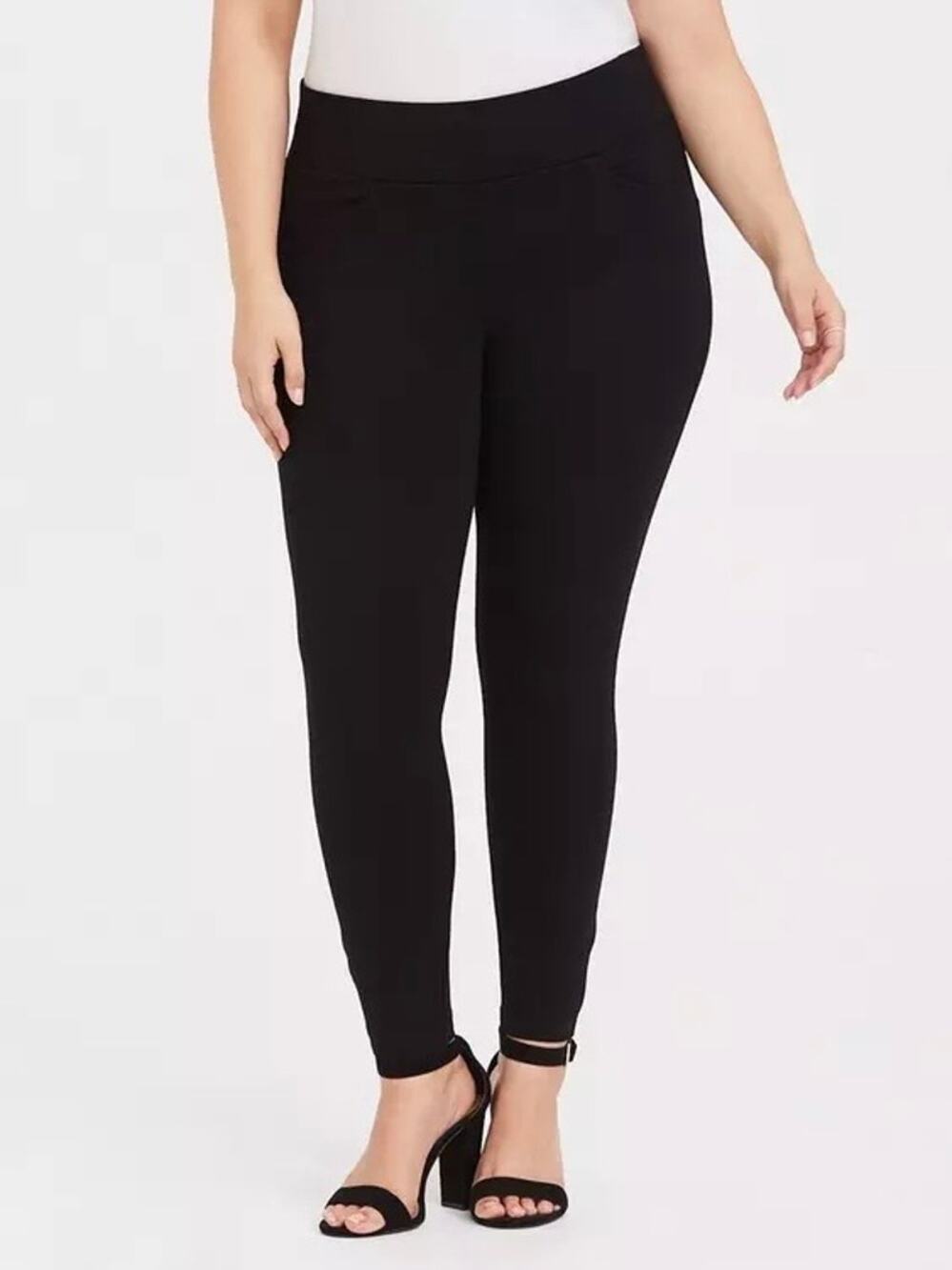 Torrid Black Ponte Knit Pull On Pants Sz.4R